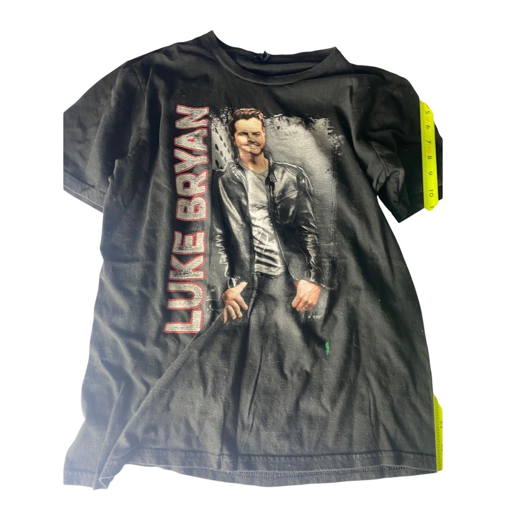 Luke Bryan Graphic T Shirt Mens Small Black Gildan Softstyle Country Concert Tee